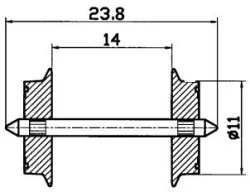 Roco 40182 Standard Axle Set - Roco - Roco_40182