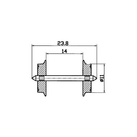 Roco_40182-Roco 40182 Standard Axle Set