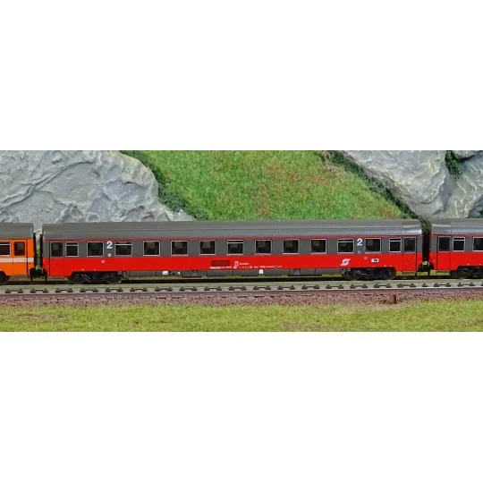 HN4391-Arnold HN4391 Set of 3 passenger cars, EuroCity "Mozart", 2nd class ÖBB, N scale