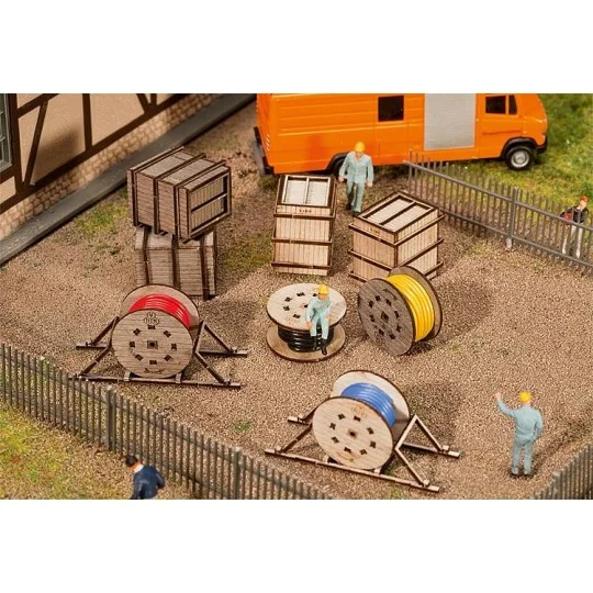 Faller_180617-Faller 180617 Model kit, transport crates and cable reels - Faller_180617