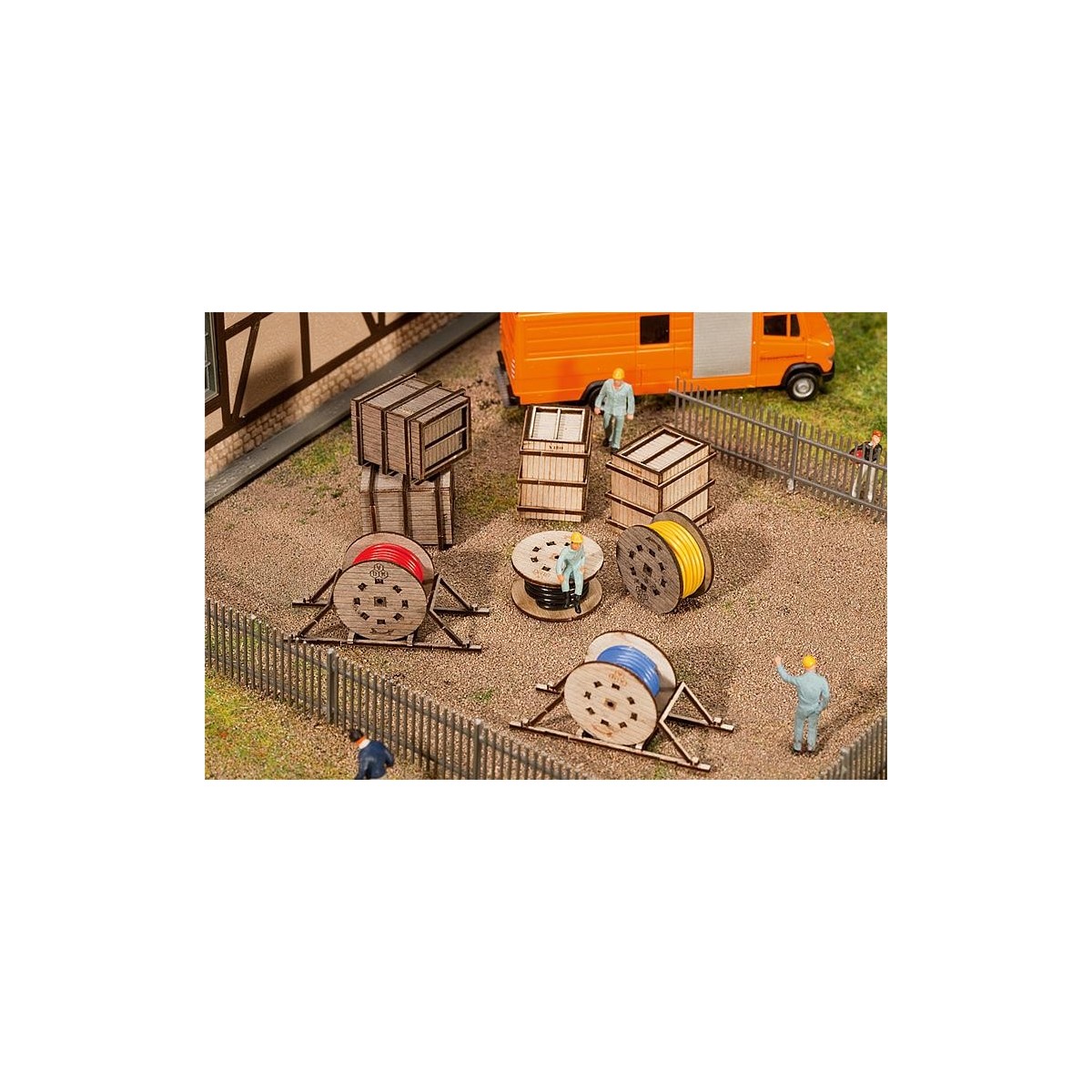 Faller 180617 Maquette, caisses de transport et enrouleurs de cable Faller Faller_180617 - 1