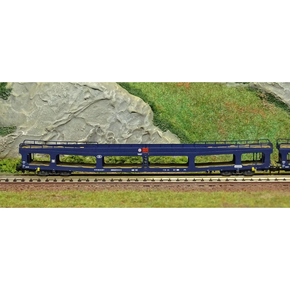 Arnold HN4349 Set de 2 portes-auto, DD DEV 66, livrée bleu, SNCB, échelle N Arnold HN4349 - 2