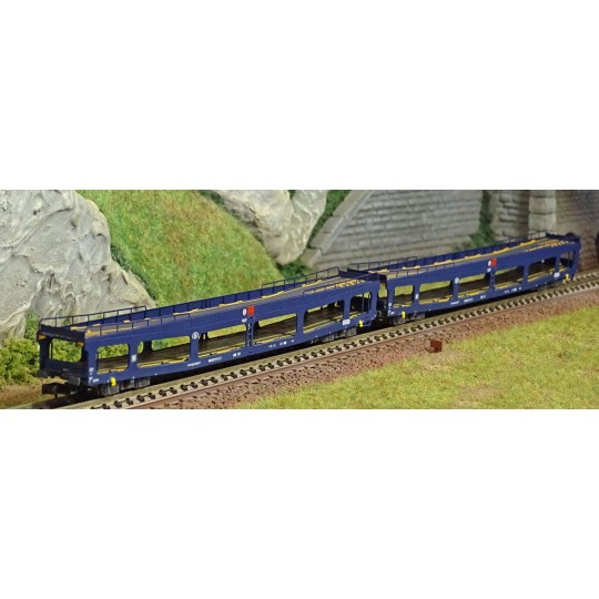 HN4349-Arnold HN4349 Set de 2 portes-auto, DD DEV 66, livrée bleu, SNCB, échelle N