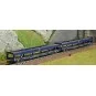 Arnold HN4349 Set of 2 car transporters, DD DEV 66, blue livery, SN... HN4349-Arnold HN4349 Set of 2 car transporters, DD DEV 66, blue livery, SNCB, N scale