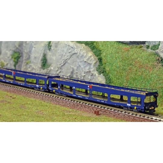 HN4349-Arnold HN4349 Set de 2 portes-auto, DD DEV 66, livrée bleu, SNCB, échelle N