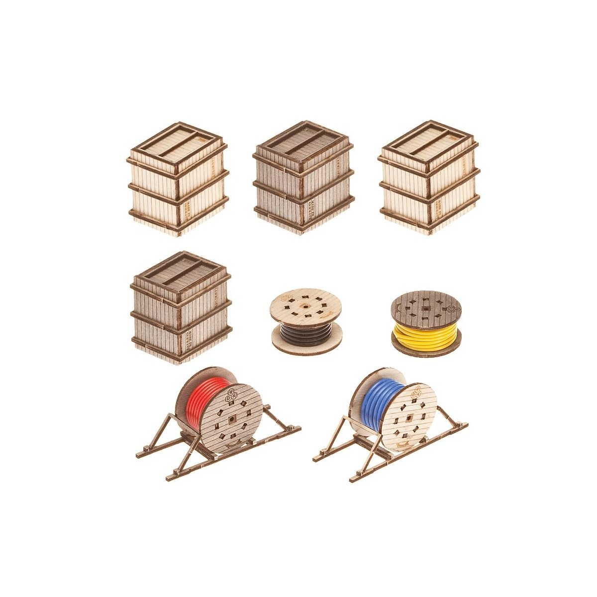 Faller 180617 Model kit, transport crates and cable reels - Faller_...