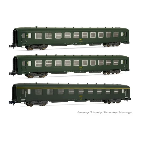 Arnold HN4385 Set de 3 voitures voyageurs DEV AO, A9/B10, logo encadré, échelle N Arnold HN4385 - 6 HN4385-Arnold HN4385 Set de 3 voitures voyageurs DEV AO, A9/B10, logo encadré, échelle N