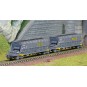 HN6549-Arnold HN6549 Set de 2 wagons trémies à bogies type Faoos, transport de charbon, SNCF, Simotra, échelle N