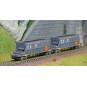 HN6550-Arnold HN6550 Set de 2 wagons trémies à bogies type Faoos, transport de charbon, SNCF, Capcol/EDF, échelle N