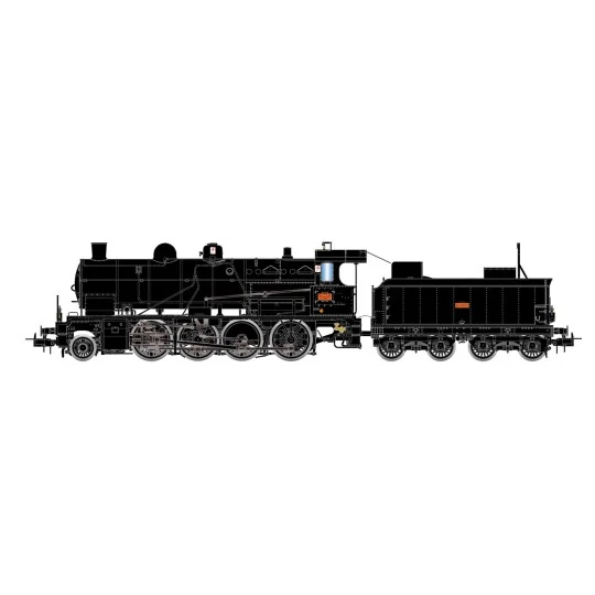 HJ2416-Jouef HJ2416 140 C 158 Steam Locomotive, Black Livery, SNCF