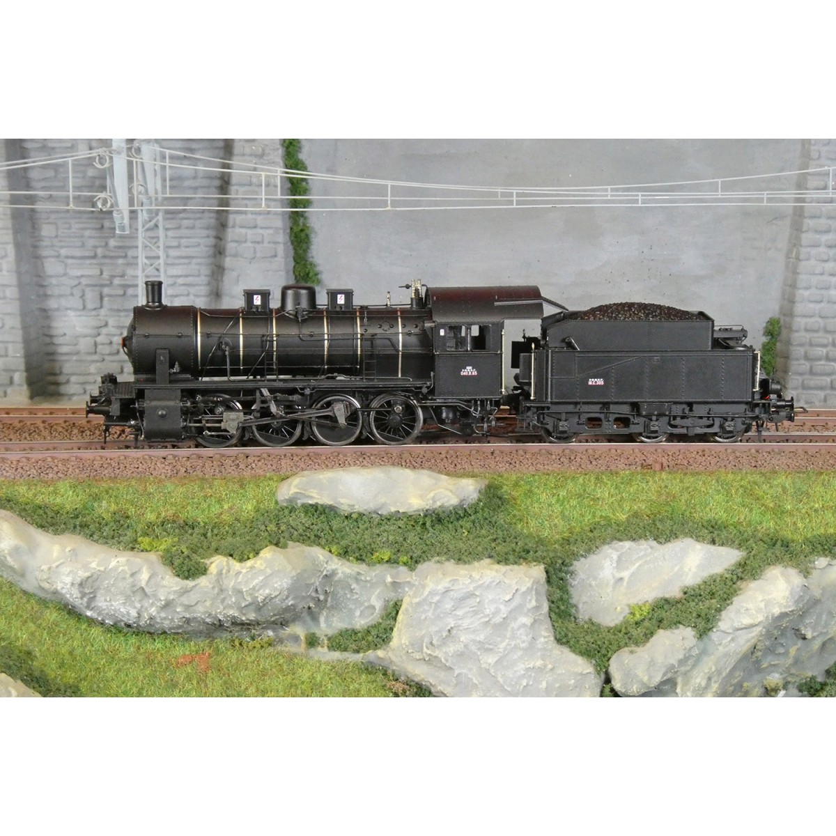 Jouef HJ2417 040 D 507 Steam Locomotive, black livery, SNCF - HJ2417