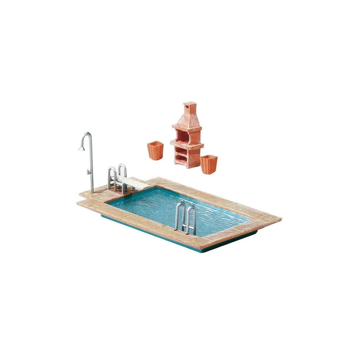 Faller 180542 Model kit, swimming pool and garden shed - Faller_180542 Faller 180542 Model kit, swimming pool and garden shed - Faller_180542