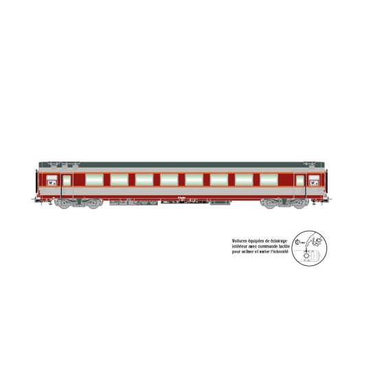 HJ4170-Jouef HJ4170 Voiture voyageurs Grand Confort TEE Le Capitole, SNCF, A8u, éclairée
