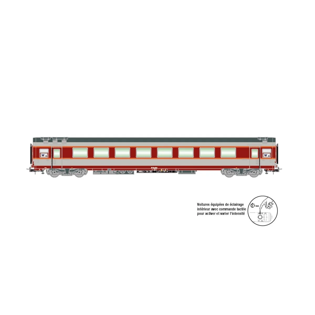 Jouef HJ4170 Grand Confort passenger car TEE Le Capitole, SNCF, A8u... Jouef HJ4170 Grand Confort passenger car TEE Le Capitole, SNCF, A8u...