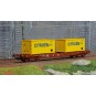 HJ6242-Jouef HJ6242 Bogie Container Wagon, SGSS, loaded with 2 Citroën 20' Containers