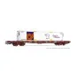 Jouef HJ6243 Bogie Container Wagon, TOUAX, S70, with Swap Body, Rai... HJ6243-Jouef HJ6243 Bogie Container Wagon, TOUAX, S70, with Swap Body, Rail Road