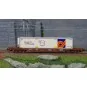 Jouef HJ6243 Bogie Container Wagon, TOUAX, S70, with Swap Body, Rai... HJ6243-Jouef HJ6243 Bogie Container Wagon, TOUAX, S70, with Swap Body, Rail Road
