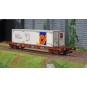 HJ6243-Jouef HJ6243 Bogie Container Wagon, TOUAX, S70, with Swap Body, Rail Road