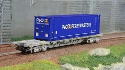 Jouef HJ6240 Bogie container wagon, F-NOVA, Sgss, with 45' "P&O Fer...