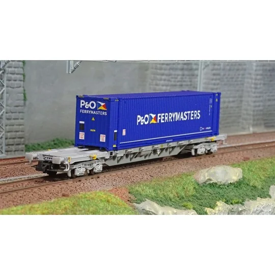 HJ6240-Jouef HJ6240 Bogie container wagon, F-NOVA, Sgss, with 45' "P&O Ferrymasters" container