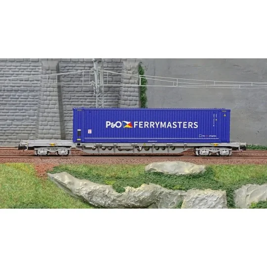 Jouef HJ6240 Wagon porte-conteneurs à bogies, F-NOVA, Sgss, avec conteneur de 45' "P&O Ferrymasters" Jouef HJ6240 - 2 HJ6240-Jouef HJ6240 Wagon porte-conteneurs à bogies, F-NOVA, Sgss, avec conteneur de 45' "P&O Ferrymasters"
