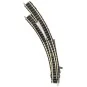 Fleischmann 9168 Turnout with left-hand curved ballast, frog, R1/R2 Fle_9168-Fleischmann 9168 Turnout with left-hand curved ballast, frog, R1/R2