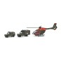 Schuco_452636500-Schuco 452636500 Coffret militaire infirmerie, 2 voitures secours et un hélicoptère H145
