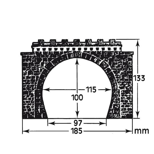 Faller_120565-Faller 120565 Model Kit, 2 Tunnel Entrances, Double Track