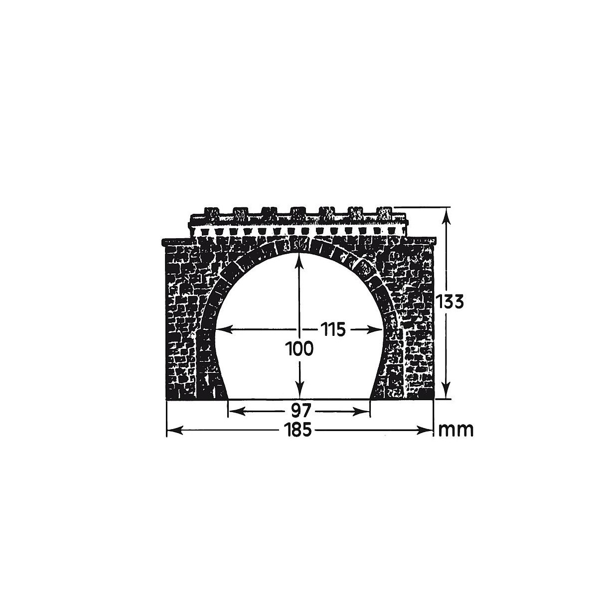 Faller 120565 Model Kit, Double Track Tunnel Entrance - Faller_120565