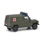 Schuco_452636500-Schuco 452636500 Coffret militaire infirmerie, 2 voitures secours et un hélicoptère H145