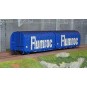 HJ6238-Jouef HJ6238 Articulated 3-axle covered wagon, Lails type, blue livery, Flumroc