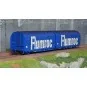 Jouef HJ6238 Articulated 3-axle covered wagon, Lails type, blue liv... HJ6238-Jouef HJ6238 Articulated 3-axle covered wagon, Lails type, blue livery, Flumroc