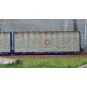 Electrotren HE6042 Articulated 3-axle curtain-sided wagon, Lails ty... HE6042-Electrotren HE6042 Articulated 3-axle curtain-sided wagon, Lails type, small logo, TRANSFESA