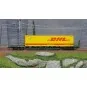 Rivarossi HR6575 Sgnss type bogie container wagon, green livery, CE... HR6575-Rivarossi HR6575 Sgnss type bogie container wagon, green livery, CEMAT, loaded with a 45' DHL container