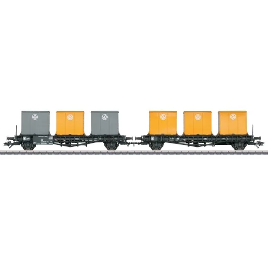 Marklin 46661 Wagons porte-conteneurs Laabs, DB, chargé conteneurs Volkswagen Marklin Marklin_46661 - 4 Marklin_46661-Marklin 46661 Wagons porte-conteneurs Laabs, DB, chargé conteneurs Volkswagen