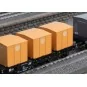 Marklin_46661-Marklin 46661 Laabs Container Wagon, DB, loaded with Volkswagen containers