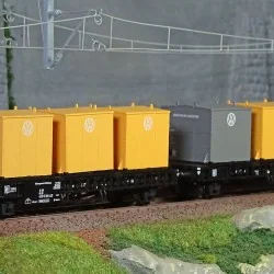 Marklin 46661 Wagons porte-conteneurs Laabs, DB, chargé conteneurs Volkswagen Marklin Marklin_46661 - 1