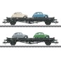 Marklin_46408-Marklin 46408 Set of 2 flat wagons with sideboards, type JQo, SNCF, loaded with 2CV vehicles