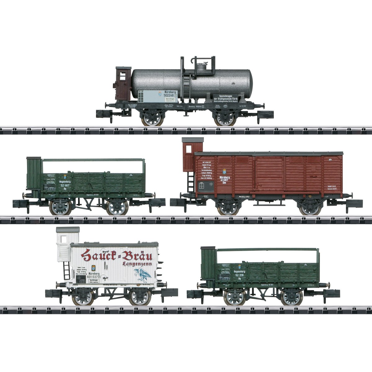 MiniTrix 15715 Set of 5 freight wagons, 150 years of local railways...