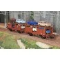 Trix 24332 Double articulated car-carrying wagon type Laaes 541 wit... Trix_24332-Trix 24332 Double articulated car-carrying wagon type Laaes 541 with 2 levels, DB, loaded with VW type 3 1500 and 1600