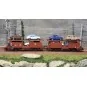 Trix 24332 Double articulated car-carrying wagon type Laaes 541 wit... Trix_24332-Trix 24332 Double articulated car-carrying wagon type Laaes 541 with 2 levels, DB, loaded with VW type 3 1500 and 1600