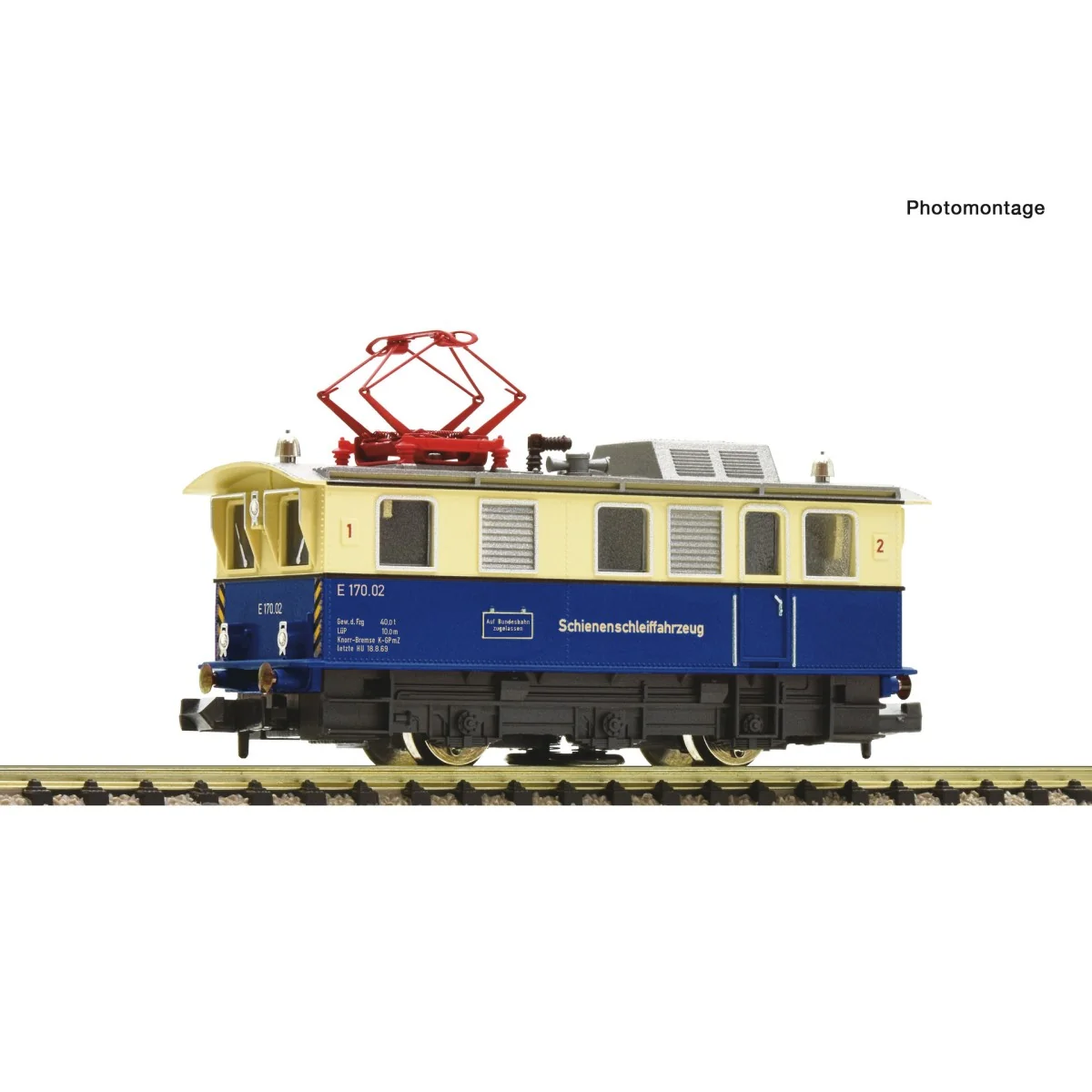 Fleischmann 796885 Electric Cleaning Locomotive E 170.02, Rail Grin... Fleischmann 796885 Electric Cleaning Locomotive E 170.02, Rail Grin...