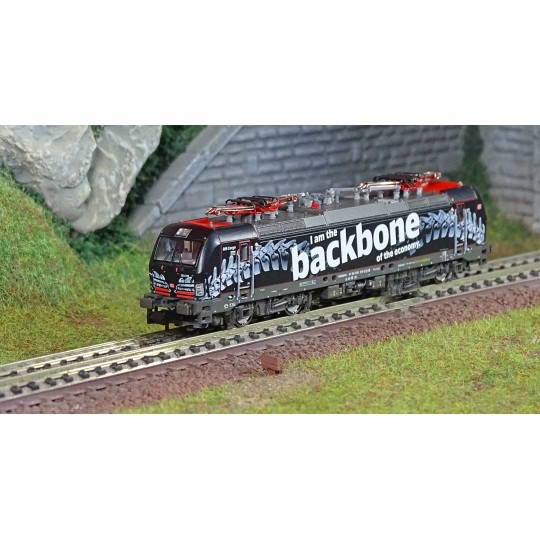 Fle_739277-Fleischmann 739277 Vectron 193 318-3 electric locomotive, DB AG, black livery, N scale
