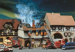 Faller 130429 Model kit, fire ruins, "Au soleil" inn - Faller - Fal...