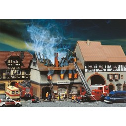 Faller 130429 Model kit, fire ruins, "Au soleil" inn - Faller_130429