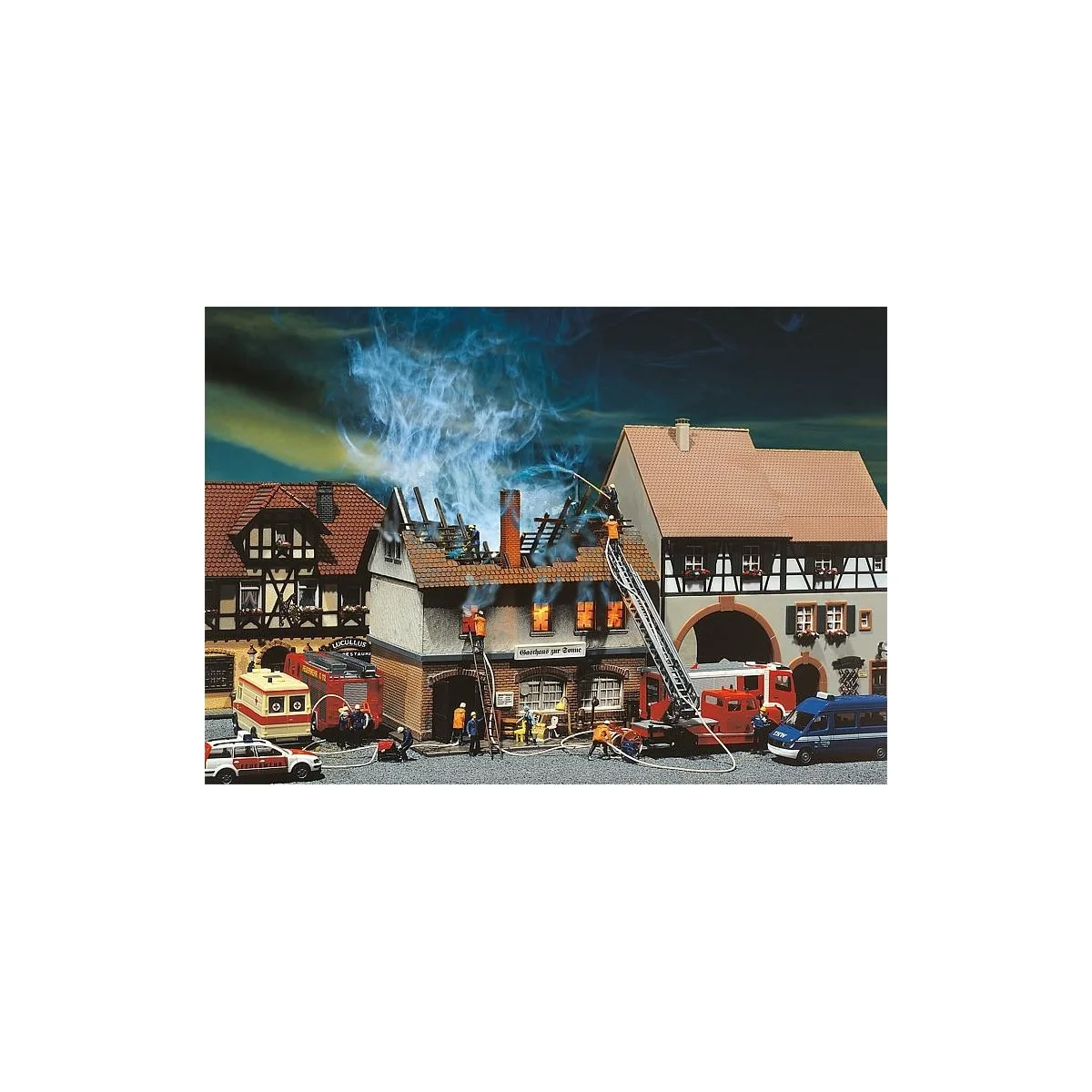 Faller 130429 Model kit, fire ruins, "Au soleil" inn - Faller_130429 Faller 130429 Model kit, fire ruins, "Au soleil" inn - Faller_130429