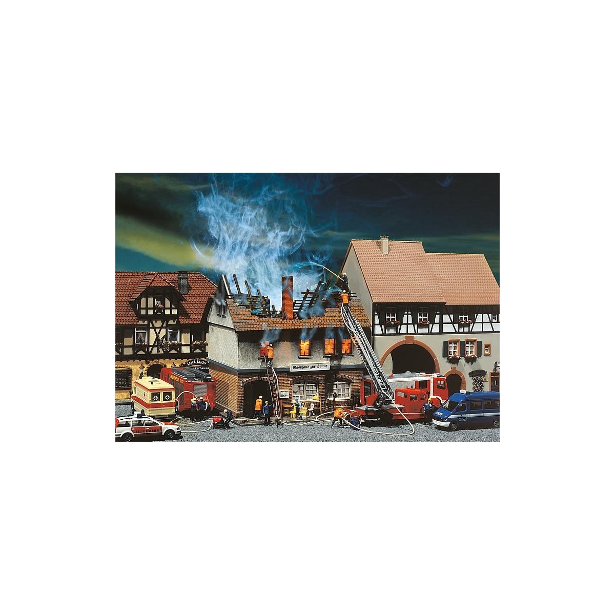 Faller 130429 Model kit, fire ruins, "Au soleil" inn - Faller_130429