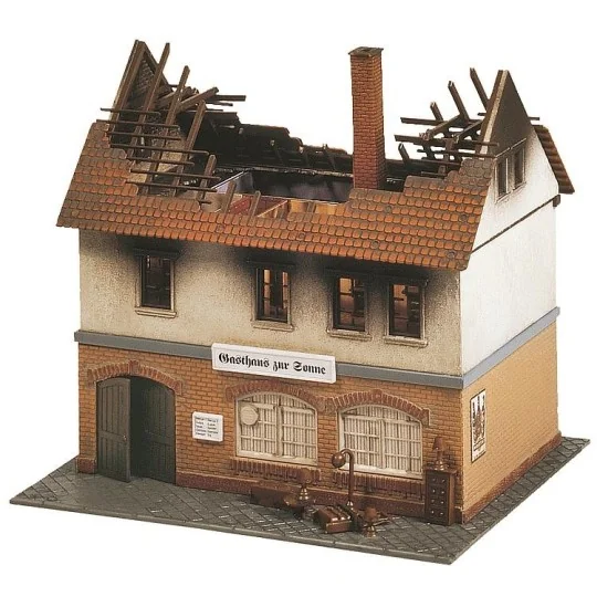 Faller 130429 Model kit, fire ruins, "Au soleil" inn - Faller_130429 Faller_130429-Faller 130429 Model kit, fire ruins, "Au soleil" inn - Faller_130429