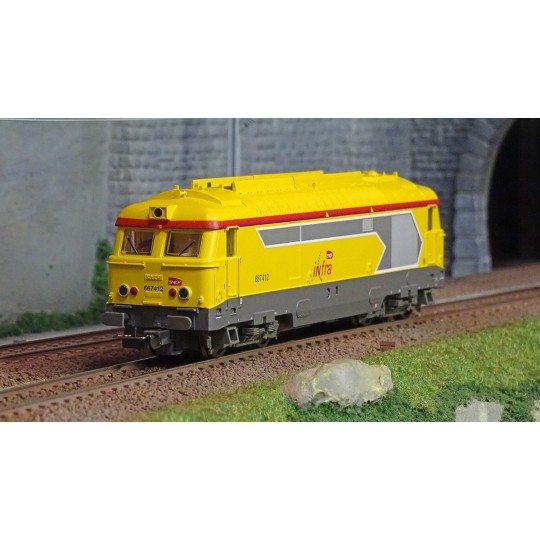 Piko_95175-Piko 95175 BB 67412 Diesel Locomotive, SNCF, INFRA livery