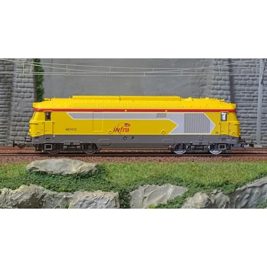 Piko_95175-Piko 95175 Locomotive Diesel BB 67412, SNCF, livrée INFRA